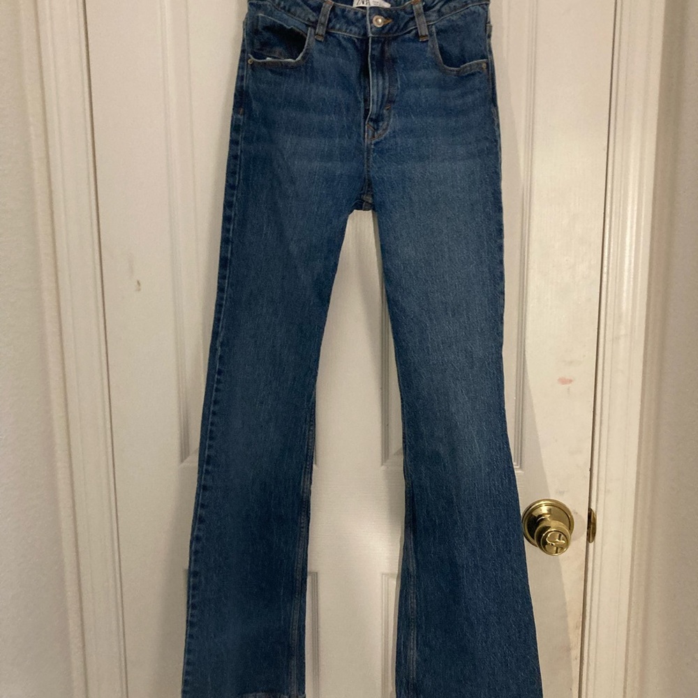new zara flare jeans